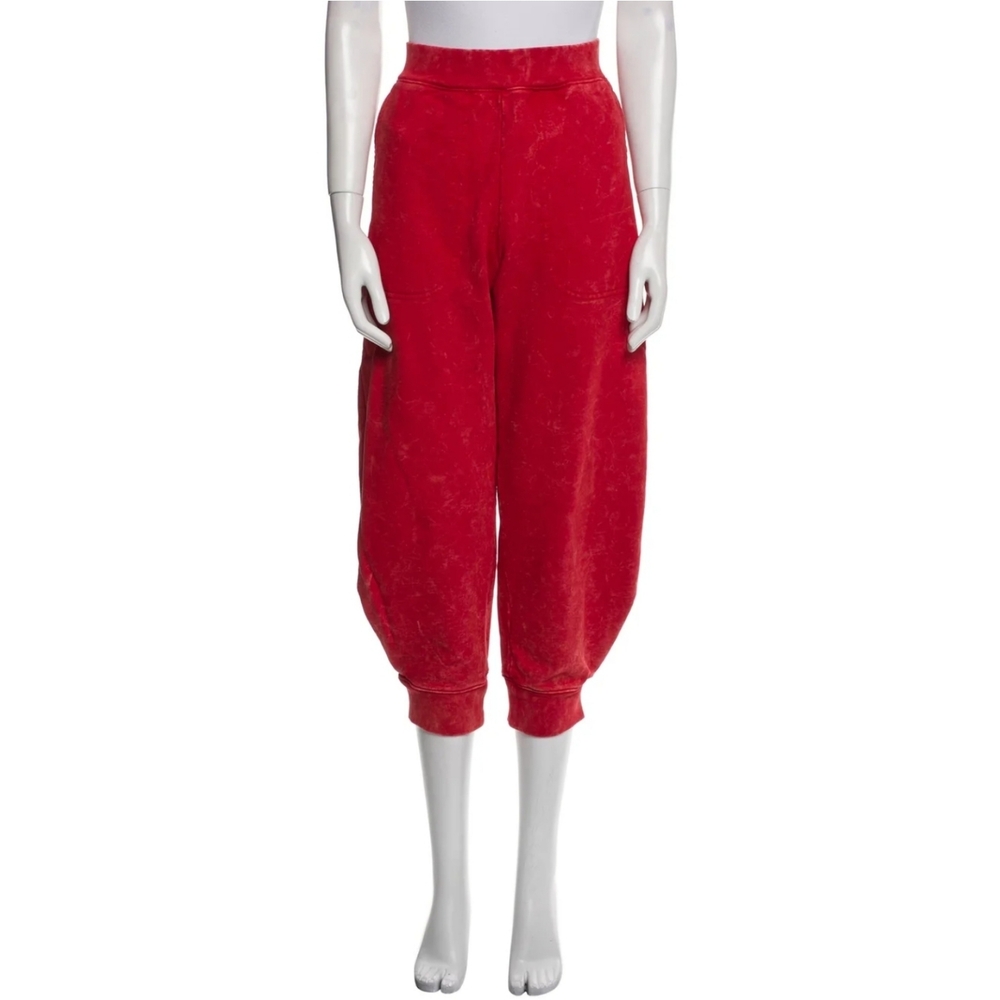 Tibi Acid Wash Calder Sweatpant - Sz Medium - Red/Orange Multi Acid Wash - FLAWS